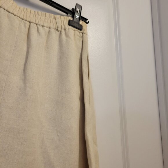 Vintage Talbots Blouse and Midi Skirt 100% Irish Linen Set - Pointelle Detailing - Picture 8 of 16